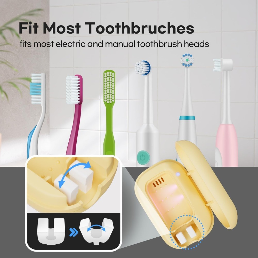 Compact HubiCare Toothbrush Case - Large Head Compatible, Safe & Stylish