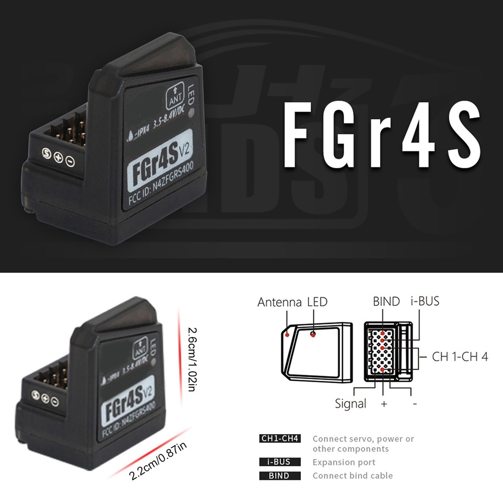 Flysky NB4+ 2.4GHz 8CH Transmitter Remote Controller with FGR4S Receiver