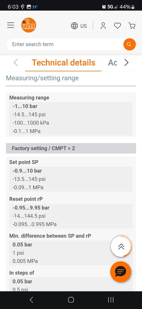 IMF Electronic Pressure Sensor With Display PN7694
