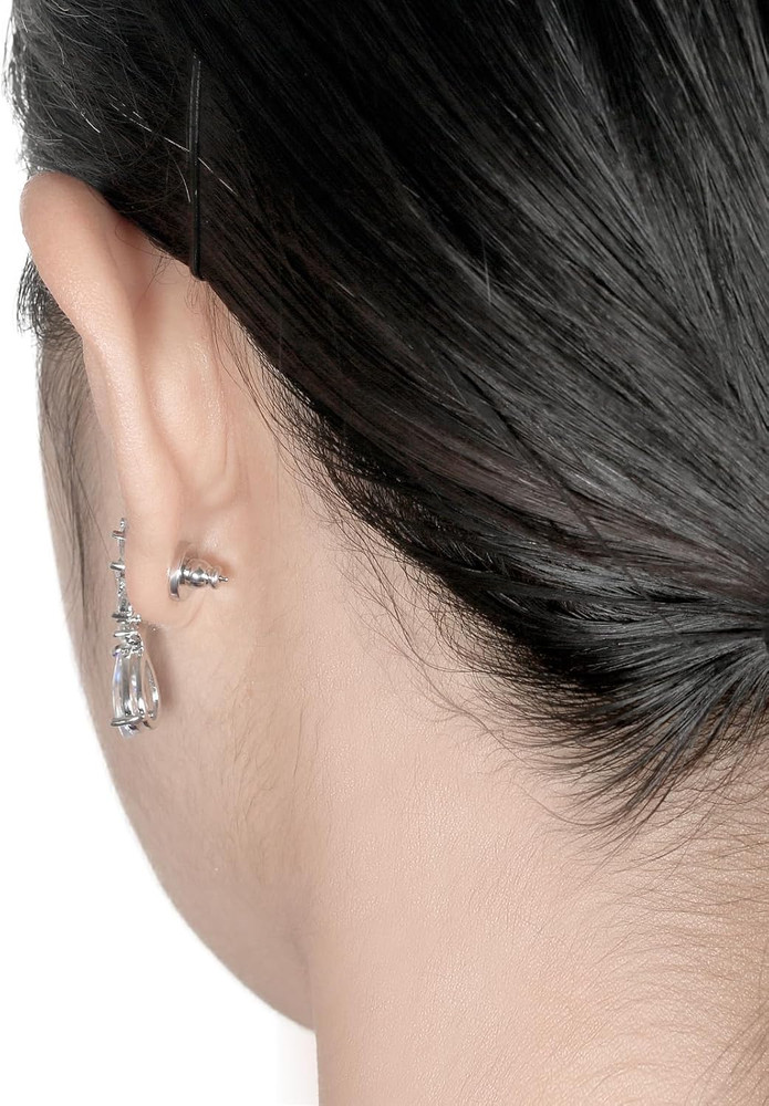 4PCS Earring Backs Replacement for Studs,Flat Locking Pierced Support Backing F