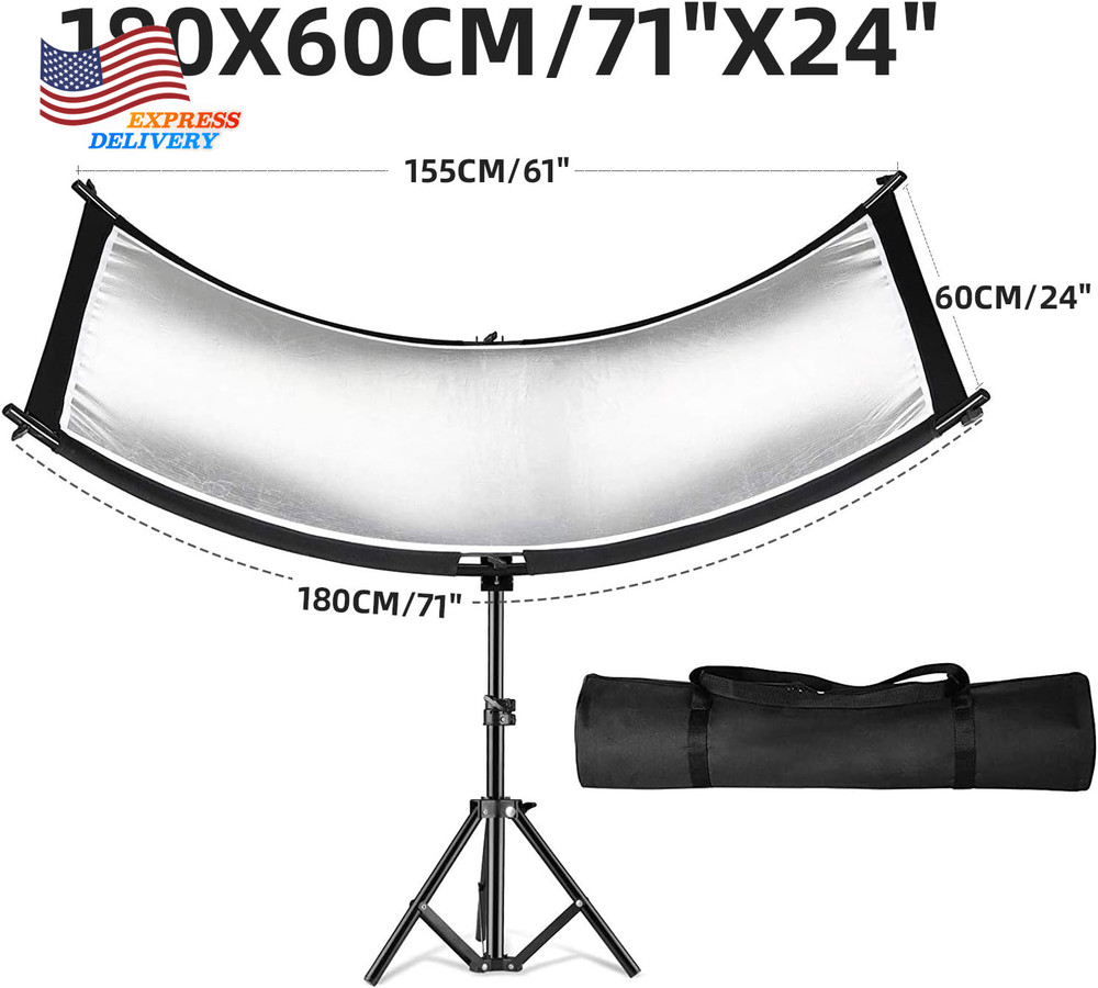 Clamshell Light Reflector Diffuser 71"X24" Arclight Curved Lighting Reflector US