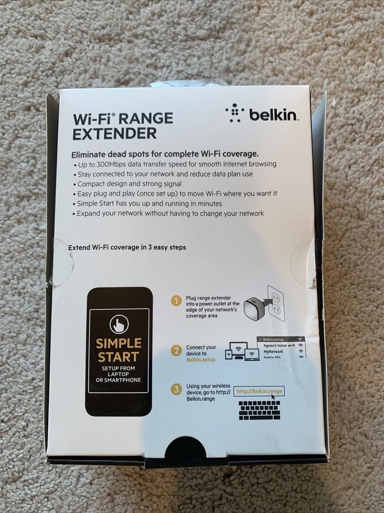 Belkin Wi-Fi Range Extender Open Box