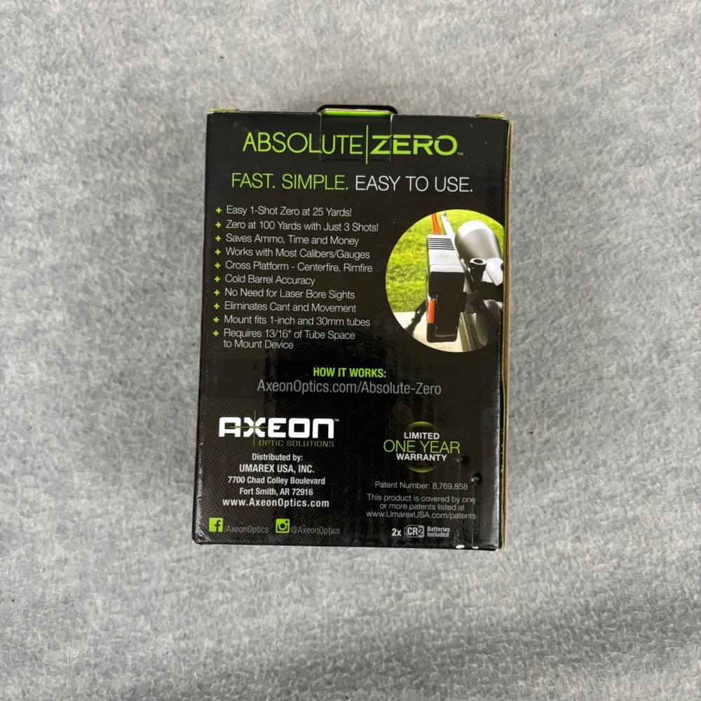 Axeon Optic Solutions Absolute Zero Laser Sight Sighting Device