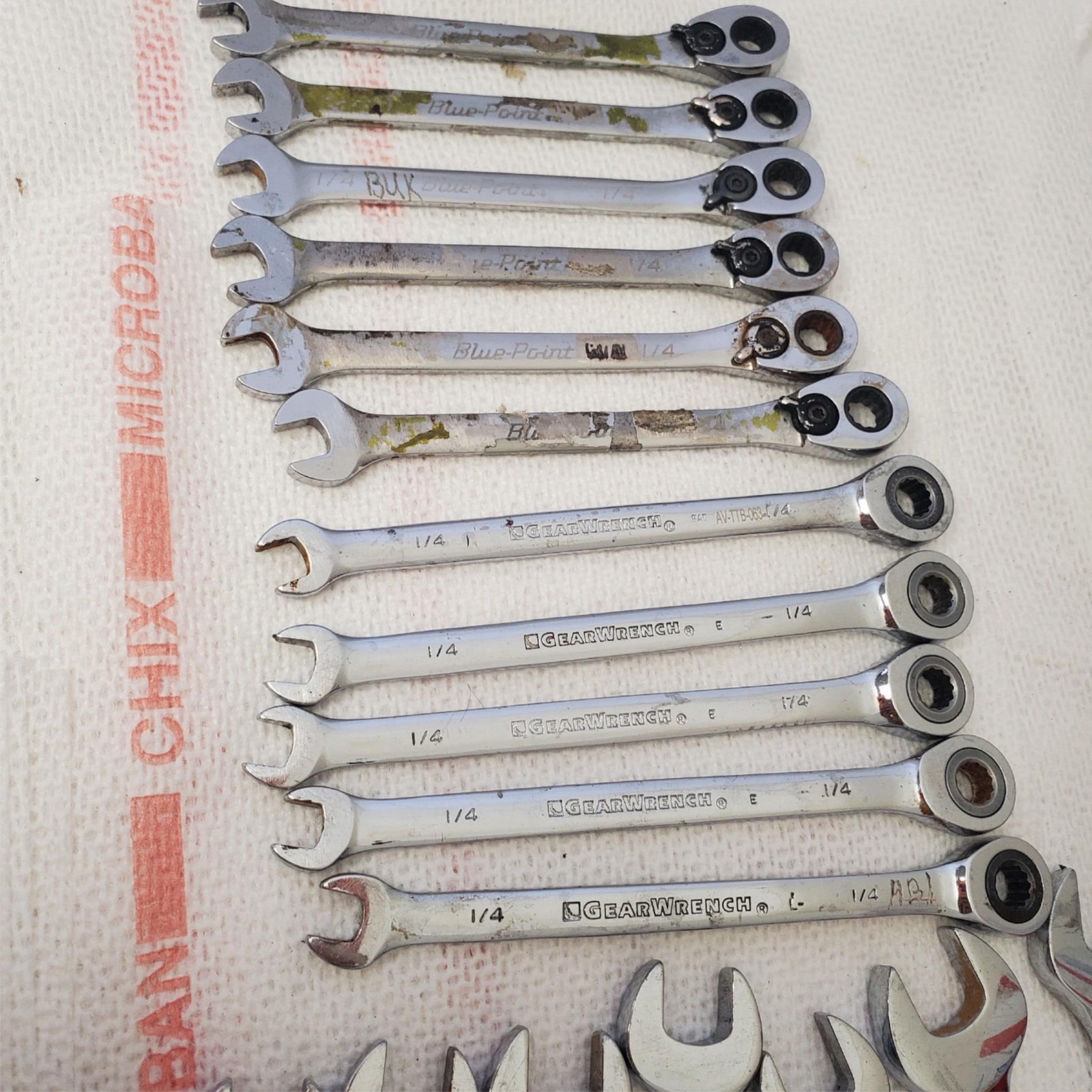 Lot of 28 Gear Wrench & Blue Point Combination Wrench Set LOT-388