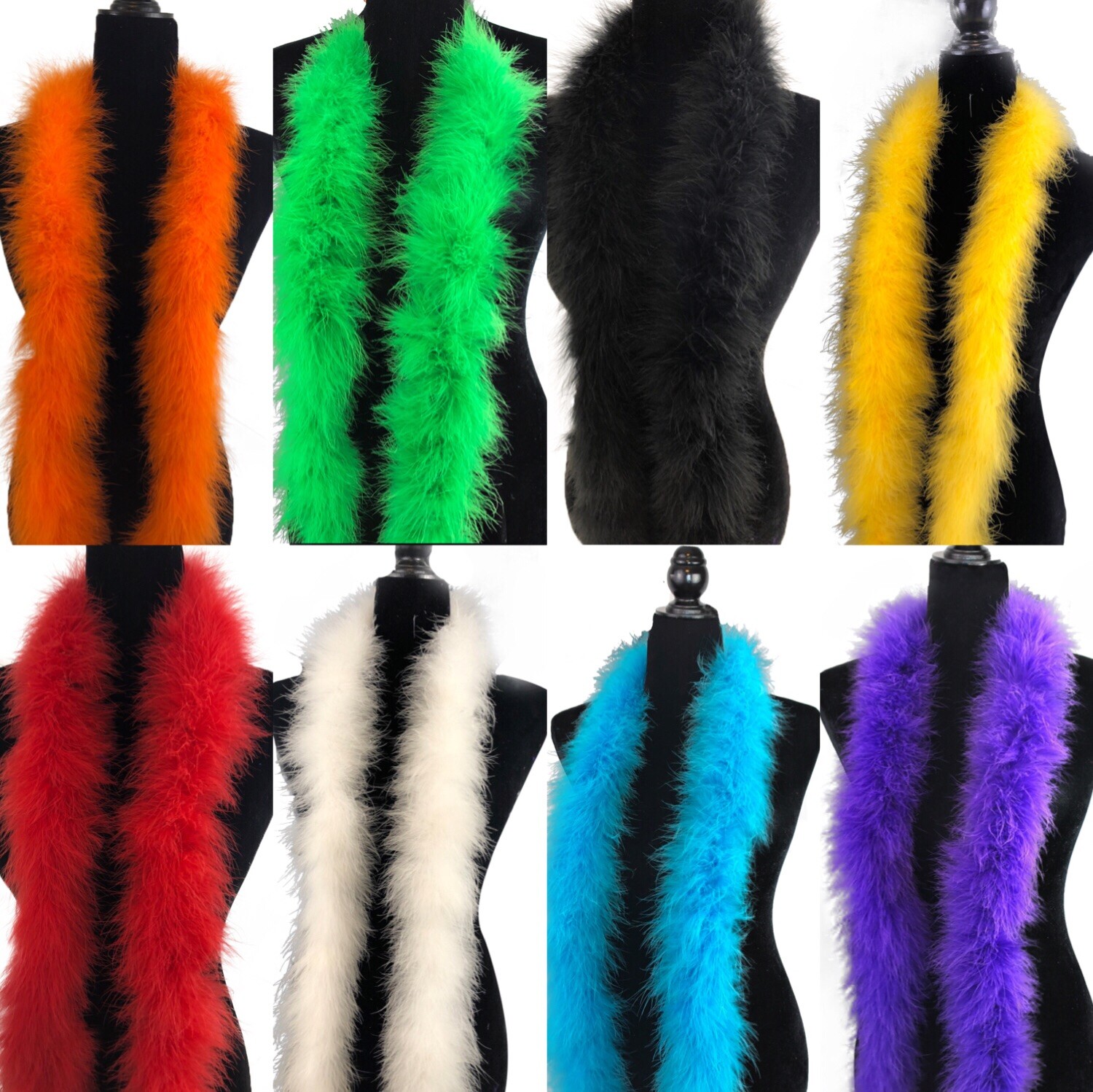30 Gram Marabou Feather Boa, 2 Yard-Long Dancing Wedding Crafting Party Dress Up