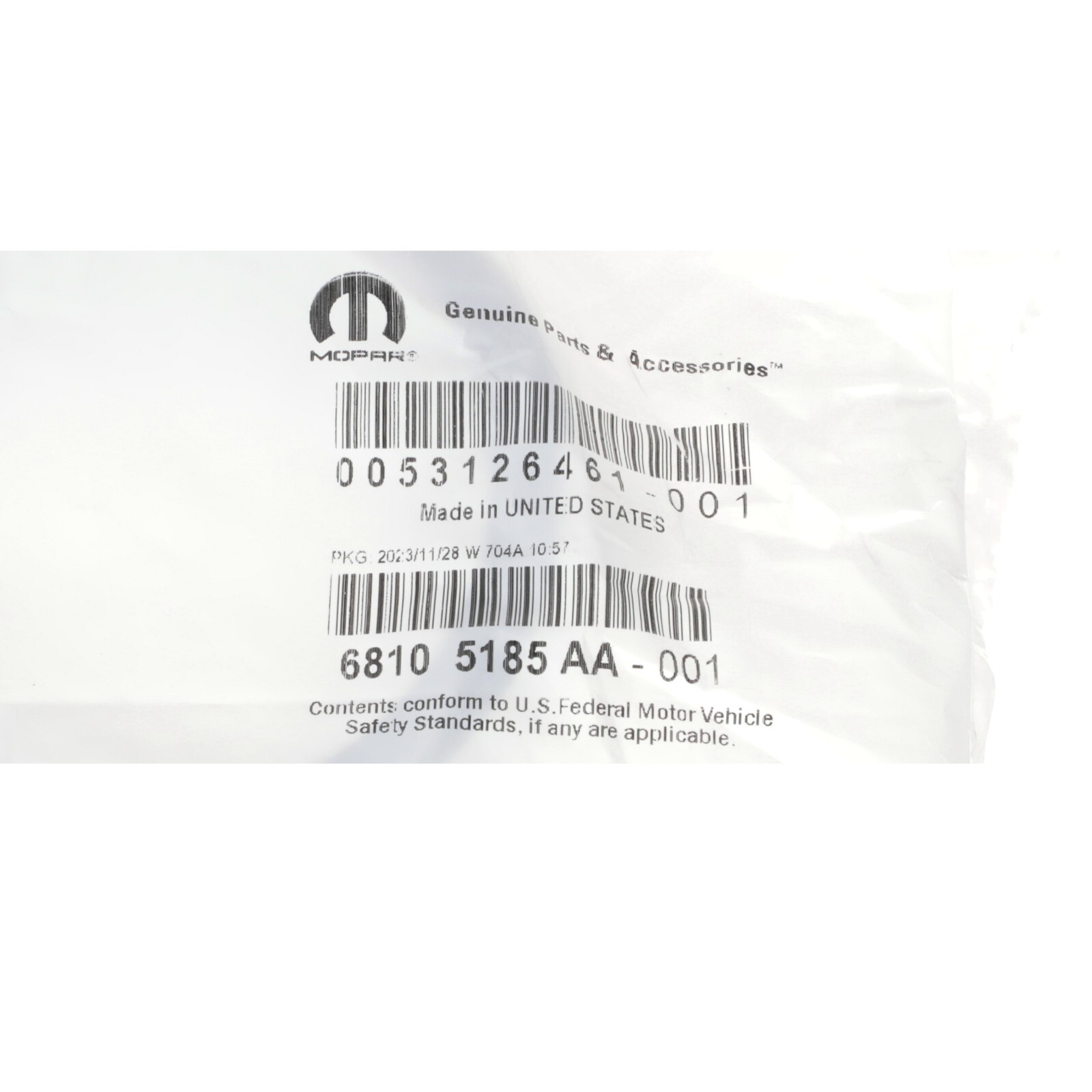 13-24 RAM 1500 & CLASSIC AIR CLEANER SEAL GENUINE MOPAR 68105185AA