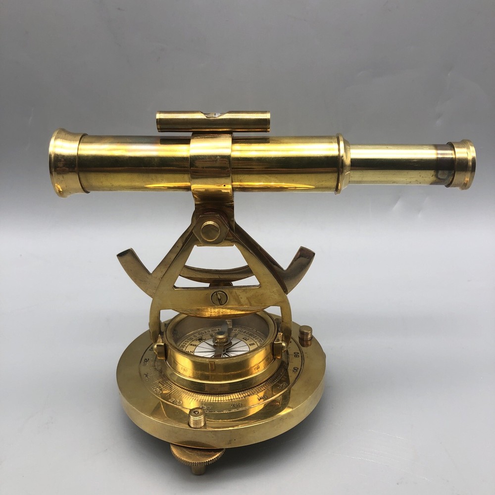 Brass Telescope Compass Feel The Distant Objects Nearer *READ