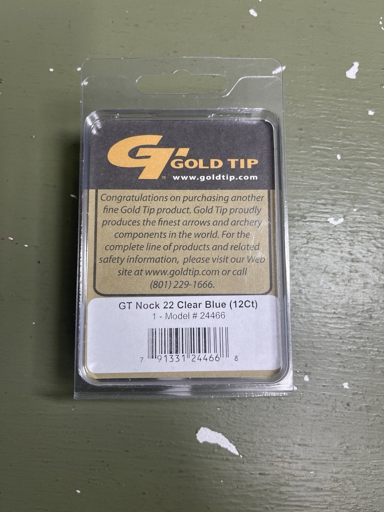 Gold Tip Nock 22 Clear Blue (12ct).
