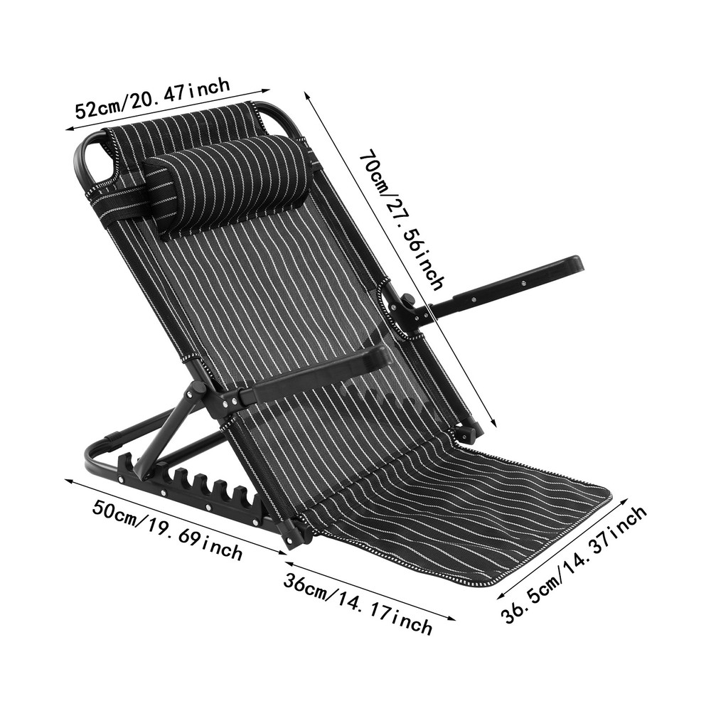 7 Position Adjustable Bed Backrest Support w/ Arms & Headrest Folding Reading