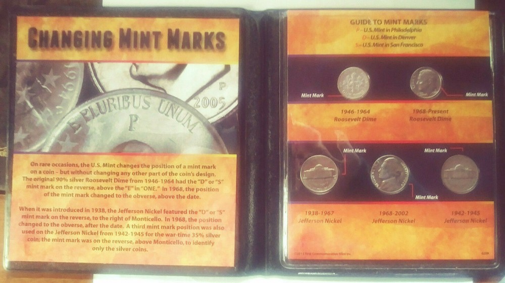 Changing Mint Marks Guide to Mint Marks 5 Coin Set (#US-188)