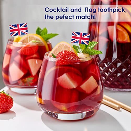 Flag Toothpick Flags Picks, 100/Pcs Small Tiny Cupcake Toppers Stick Mixed 200