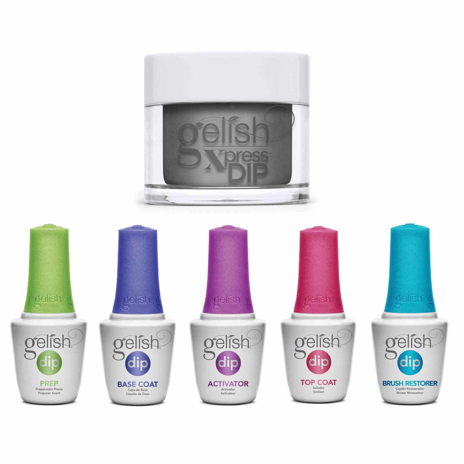 Gelish Xpress Dip Starter Bundle, Includes Gray Crème