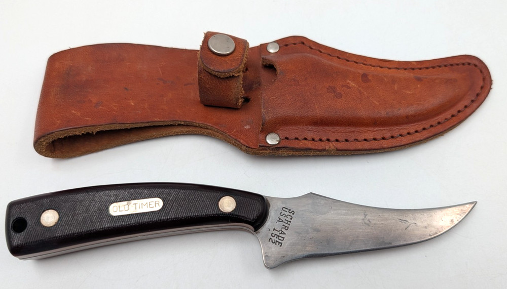 Vintage Schrade 152 USA Old Timer Fixed Blade & Sheath