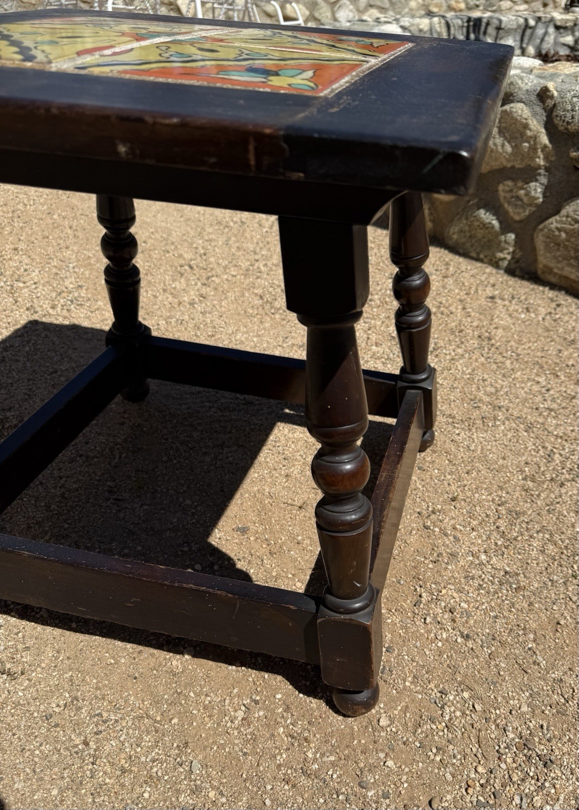 VINTAGE CALIFORNIA TILE TABLE SPANISH REVIVAL 1920s D&M TAYLOR MONTEREY ANTIQUE