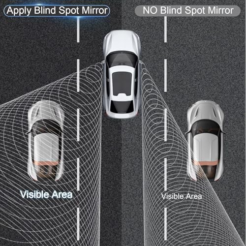 Blind Spot Mirrors 2 Pack, Frameless Side Mirror Blindspot Rectangle-2pcs