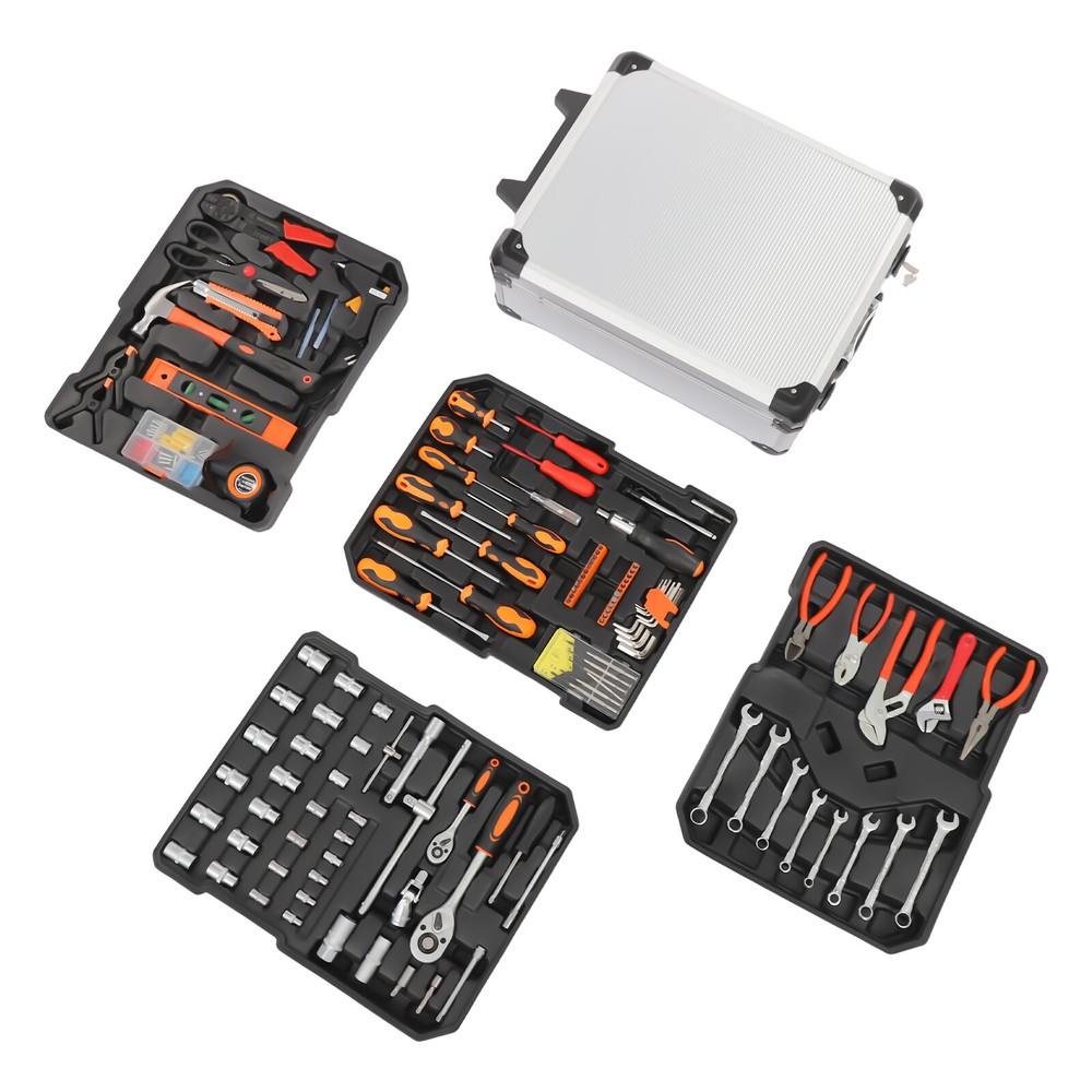 187Pcs Trolley Case Tool Box Set, Household Hand Tool Kit, Mixed Hand Tool Kit
