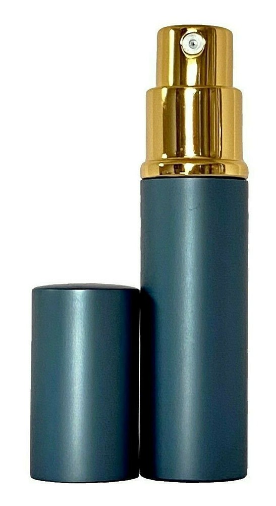 6ml 0.20oz Perfume Glass Spray Bottles Gold Atomizer Blue Casing Refillable