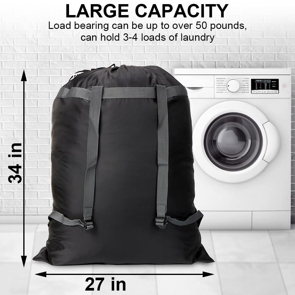 Laundry Bag Backpack 27 X 34sturdy Laundry Bag With Shoulder Straps Drawstring