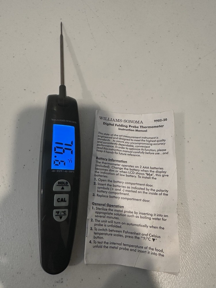 Williams Sonoma Thermocouple Folding Thermometer.
