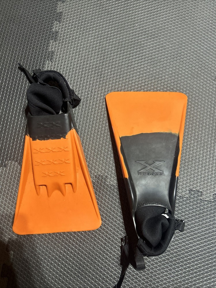 Custom X Medium Large Swim Fin. Orange