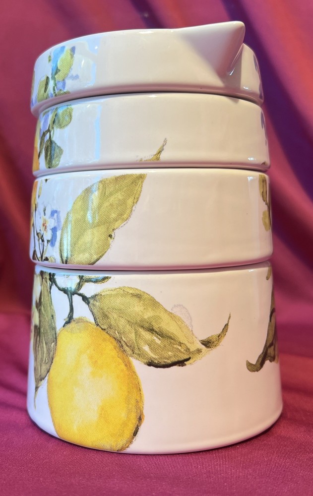 Lang Lemon Grove Earthenware Stacking Measuring Cups Susan Winget