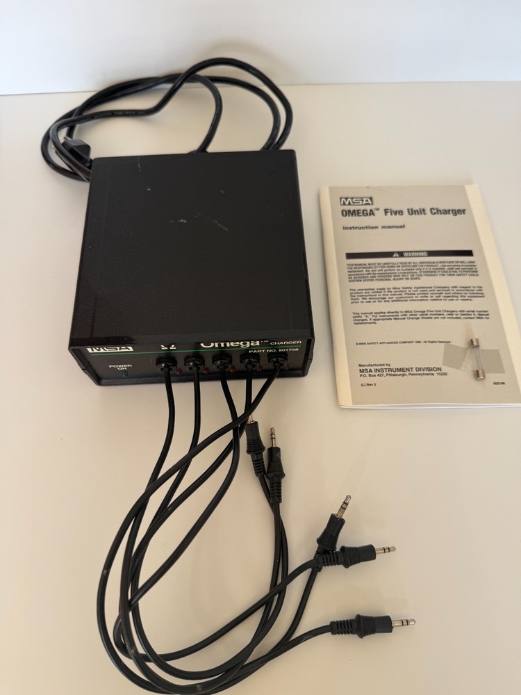 MSA Five Unit OMEGA Charger for ESCORT sampling pumps, used