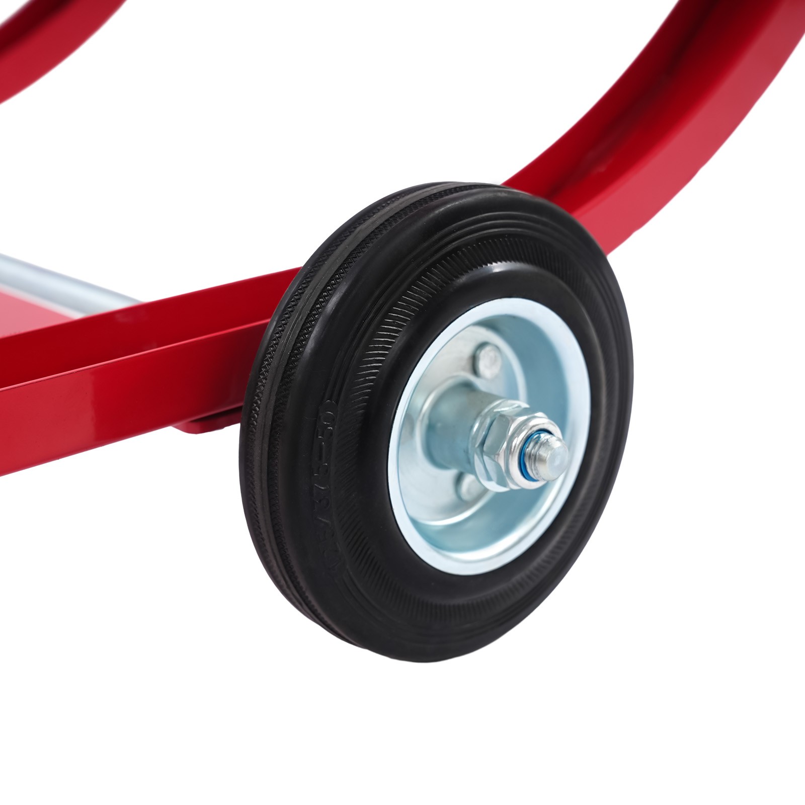 Drum Cradle With 4 Wheels, 55Gal Drum Cradle, 600lbs ,Red for Workshop&Factory