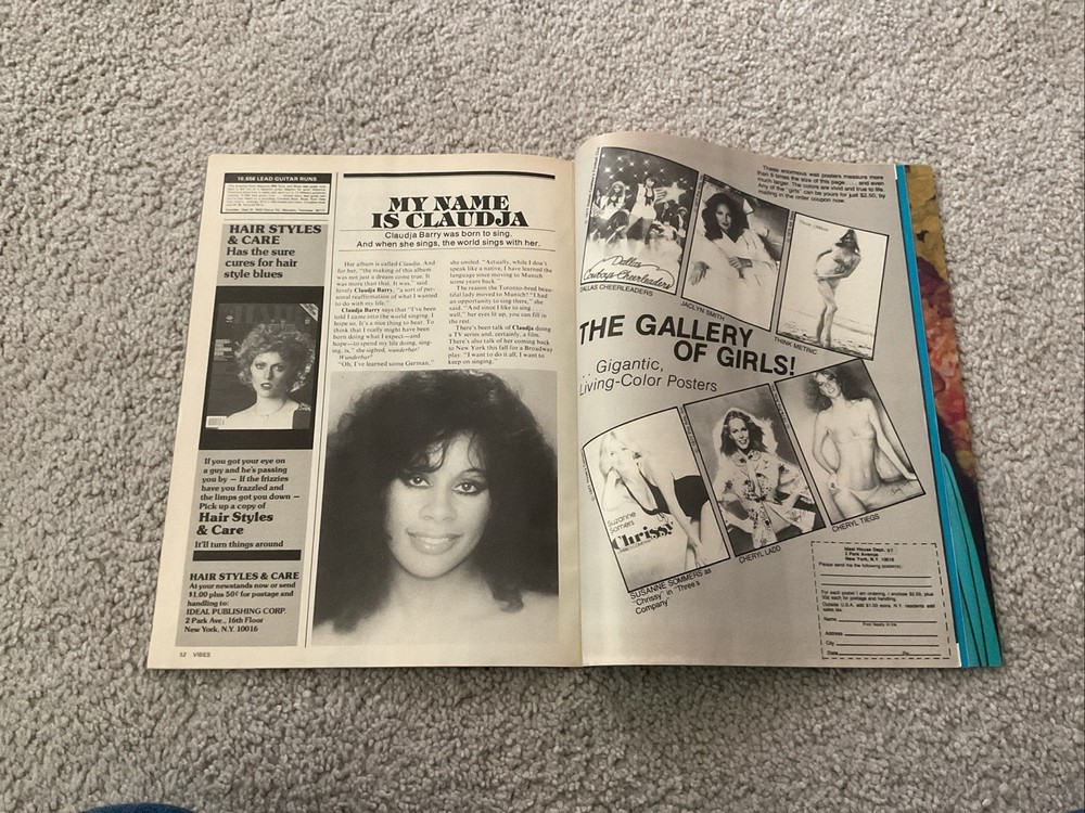 VIBES MAGAZINE 1978 LOT OF 3 KISS POSTER LED ZEPPELIN ROLLING STONES POSTER ROD