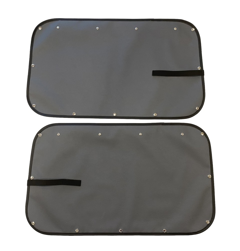 Peterbilt 379-389. Sleeper  Window Curtains L+R. Window Covers. Gray