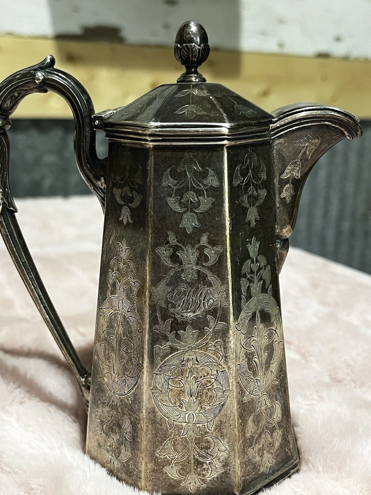 N. Harding Silver Syrup Pitcher