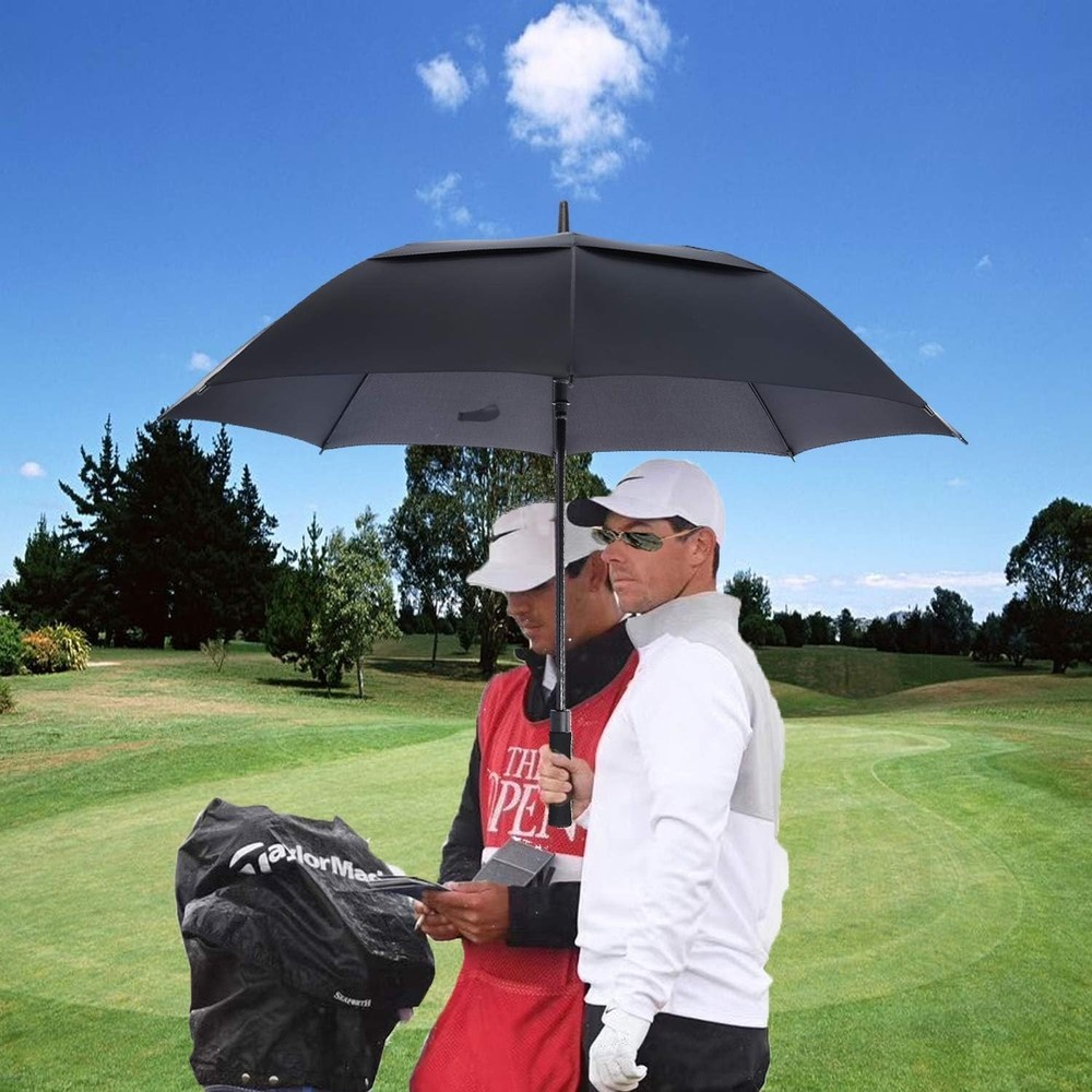 68 Inch Windproof Golf Umbrella - Double Canopy Automatic Open & Waterproof