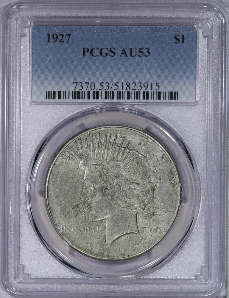 1927 Peace Dollar $1 PCGS AU53
