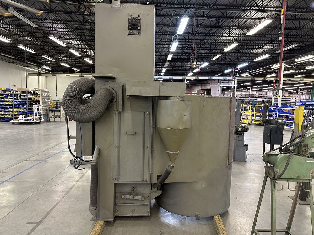 Wheelabrator MT1000 40" Turn Table Shot Blast Machine w/ Elevator, Donaldson ...