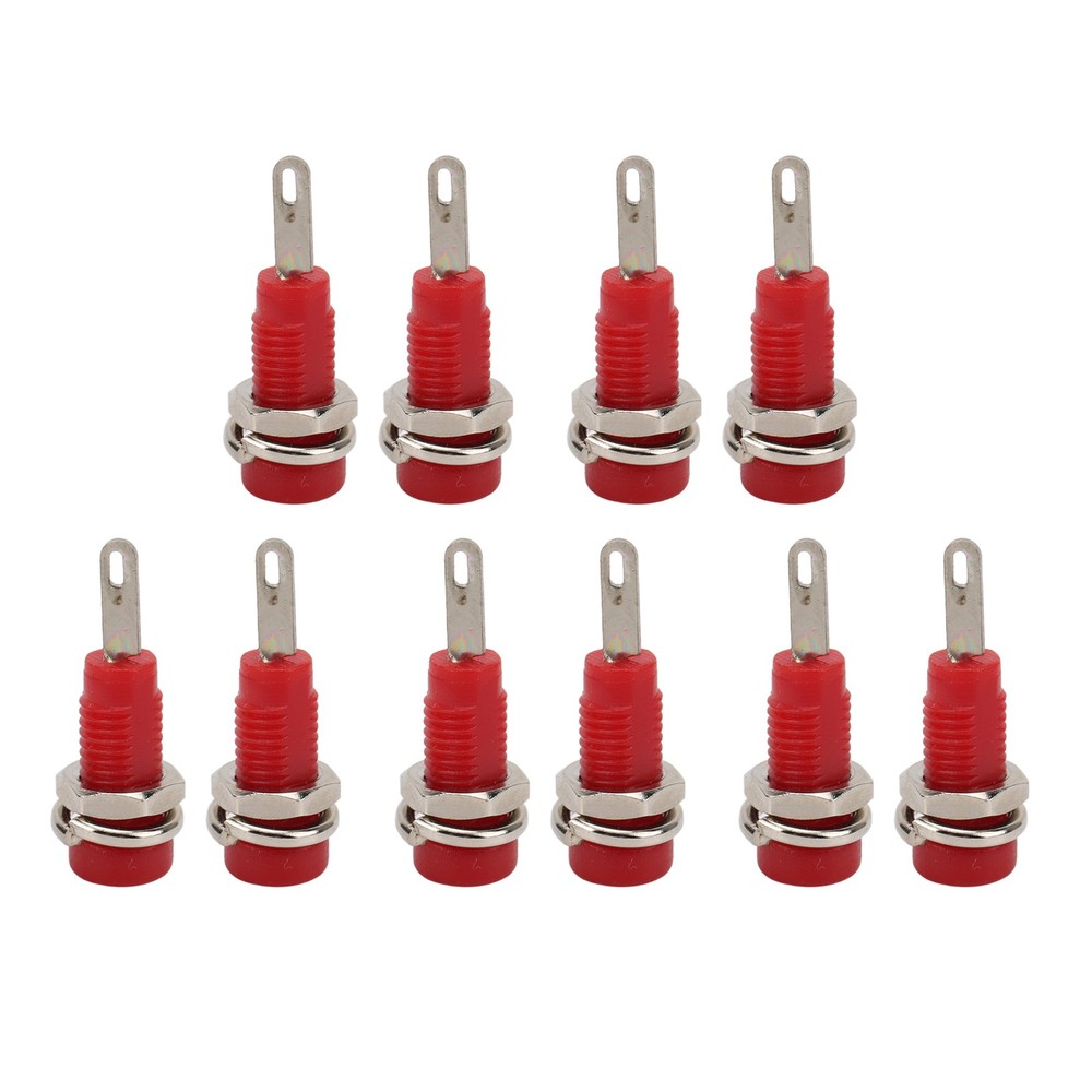 10Pcs 2mm Banana Jack Panel Socket High Transmission For Electronic Instrument