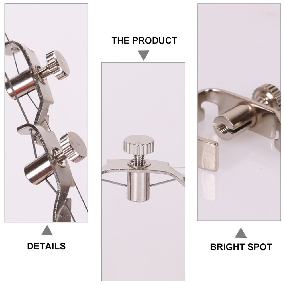 4pcs Professional Erhu String Adjusters Durable Erhu Adjustment Tools (Silver)