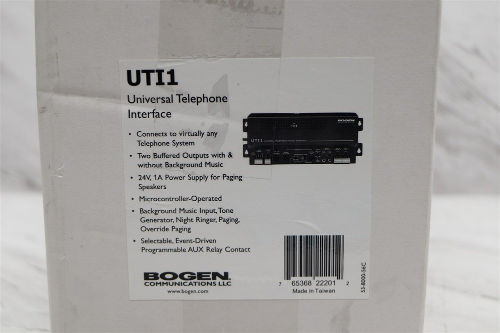 NEW Bogen Communications UTI1 Universal Telephone Paging Zone Systems Interface