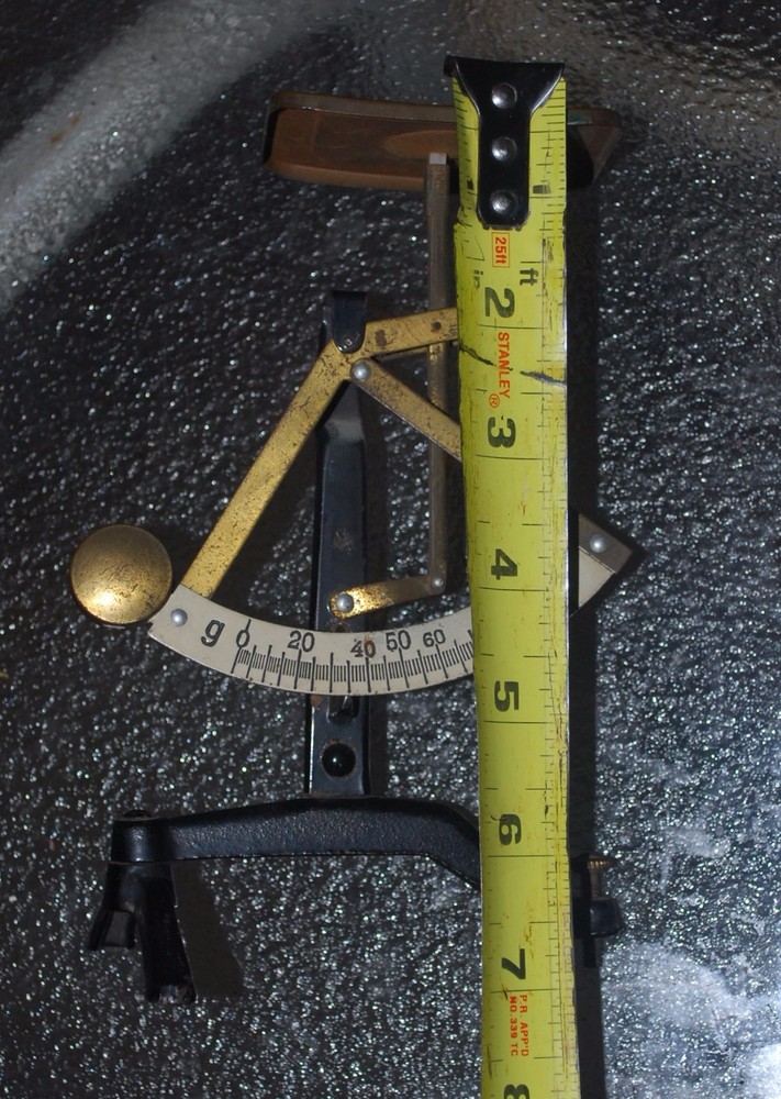 Antique Iron & Brass Quadrant Letter Scales.