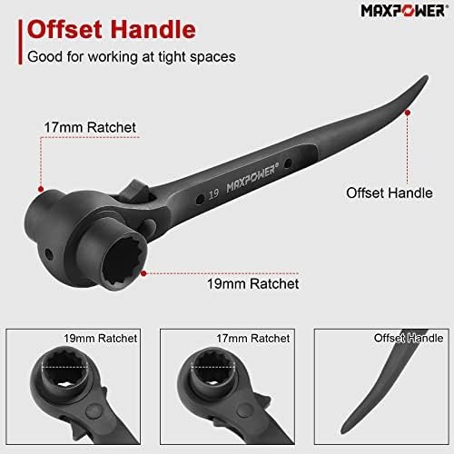Scaffold Wrench Set Dual Socket Ratchet Tool for Construction