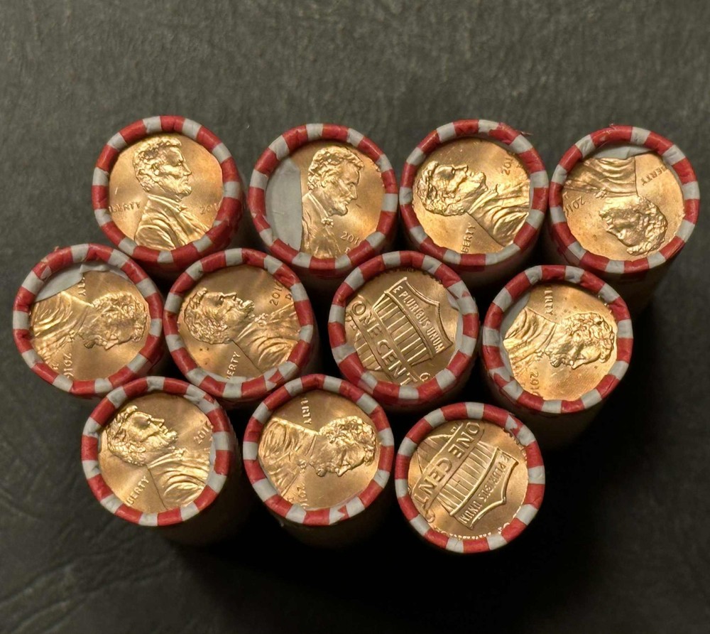 2016 D Lincoln Cent (4) Roll Lot OBW Uncirculated