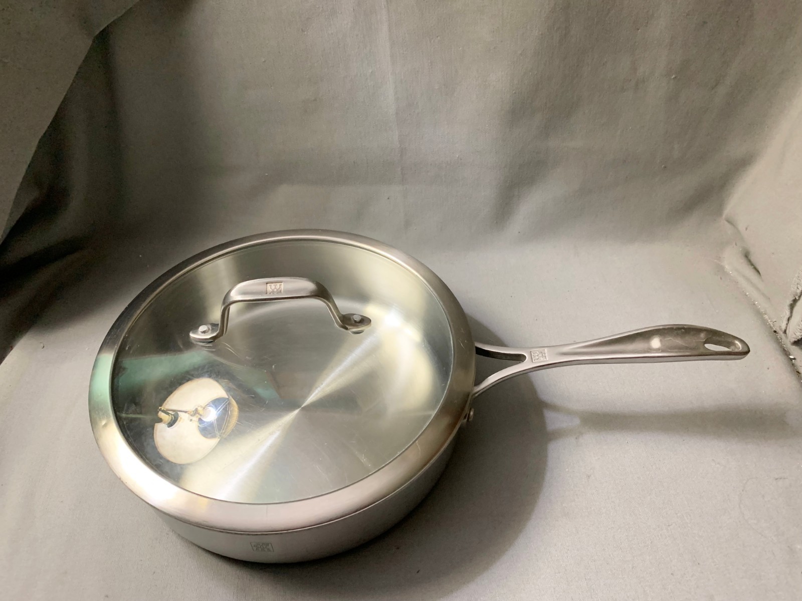Zwilling J.A. Henckels 10" 3 Ply 18/10 Stainless Steel Skillet Pan w/ Glass Lid