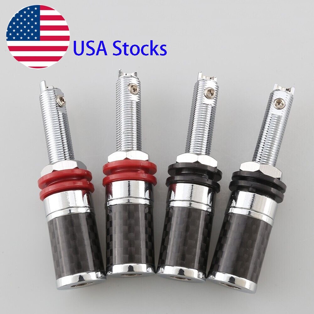4Pcs Copper Long Amplifier Speaker Banana Female Terminal Binding Post Socket