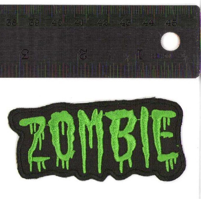 ZOMBIE (Iron-on/Sew) Embroidered Patch New