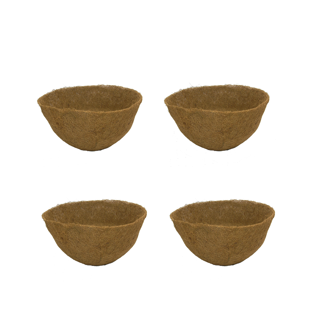 12" x 8" Round Molded Coco Liner - 4 Pack