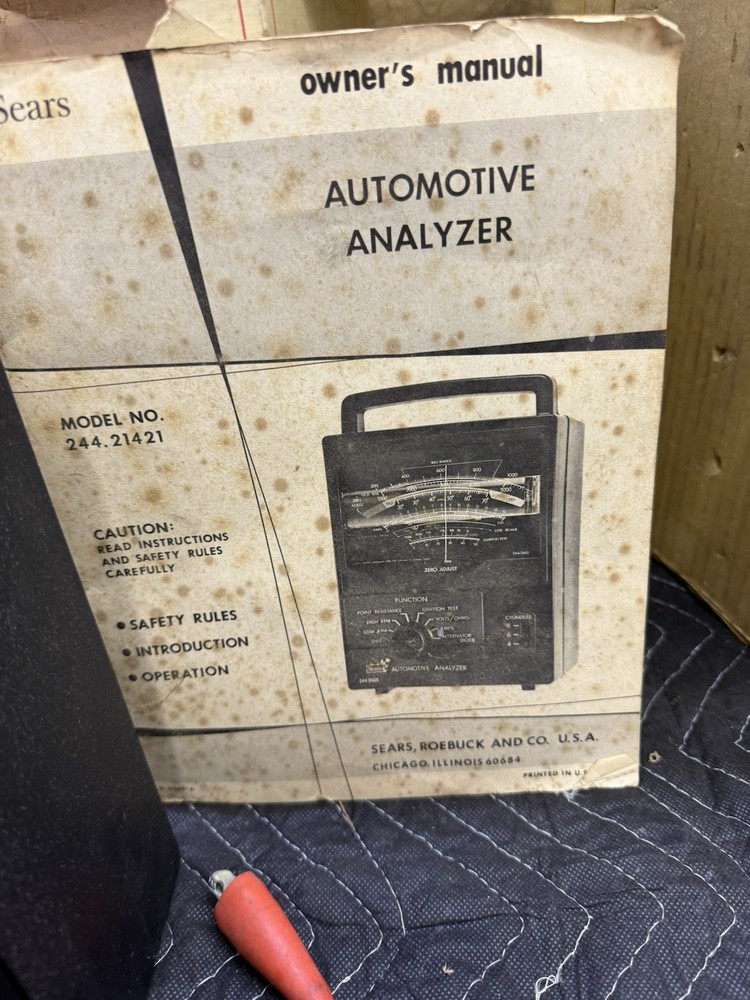Vintage Sears 224 21421 Engine Analyzer