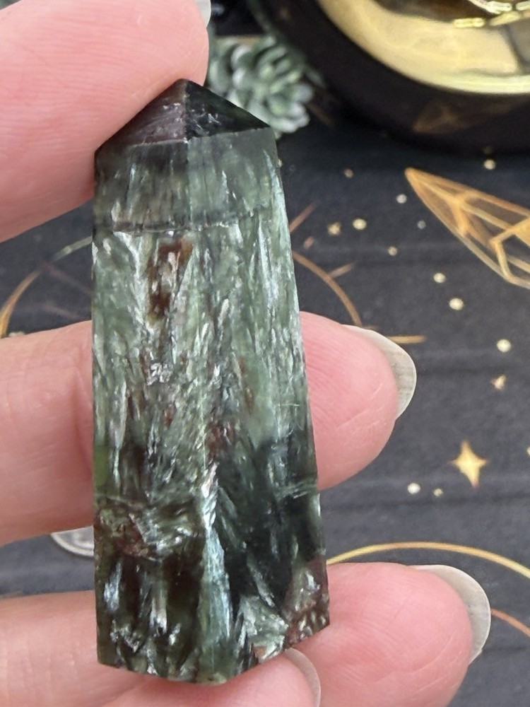 Natural Seraphinte Mini 4-sided points great patterns on these Free shipping