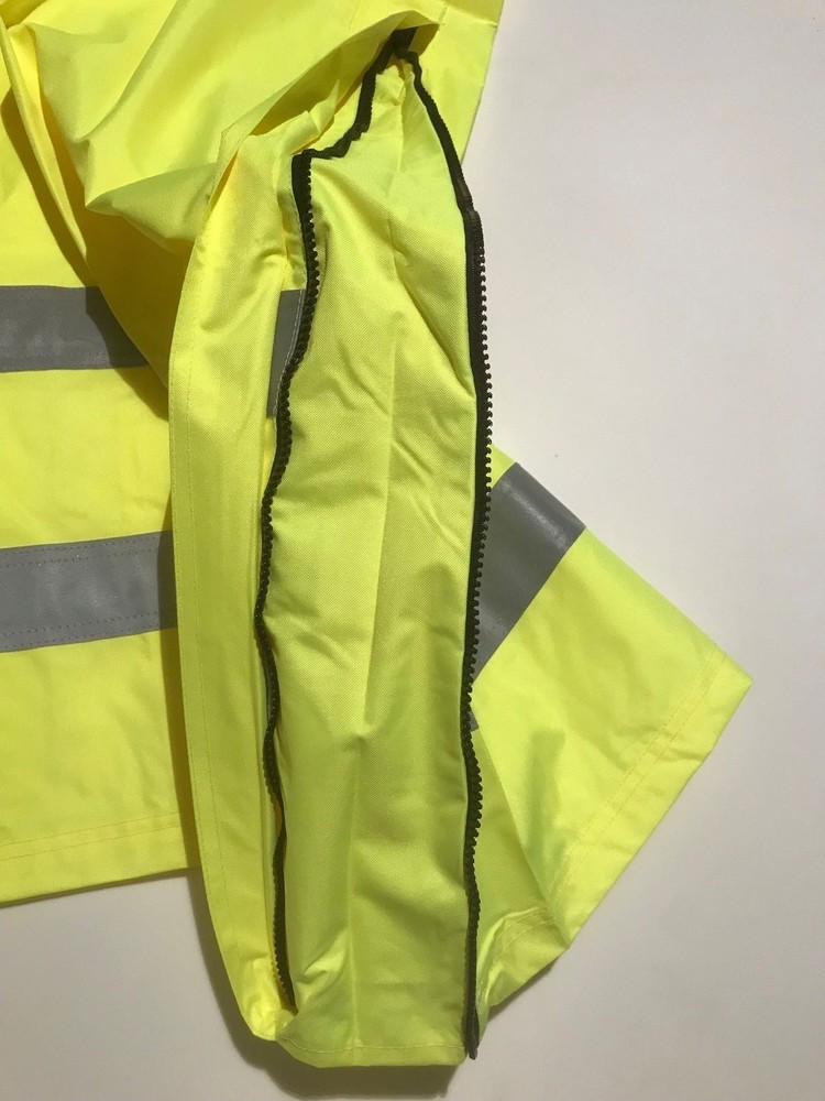 FLUORESCENT SAFETY PANTS, CLASS E, LEVEL 2, REFLECTIVE TAPE, 100% POLYESTER, NEW
