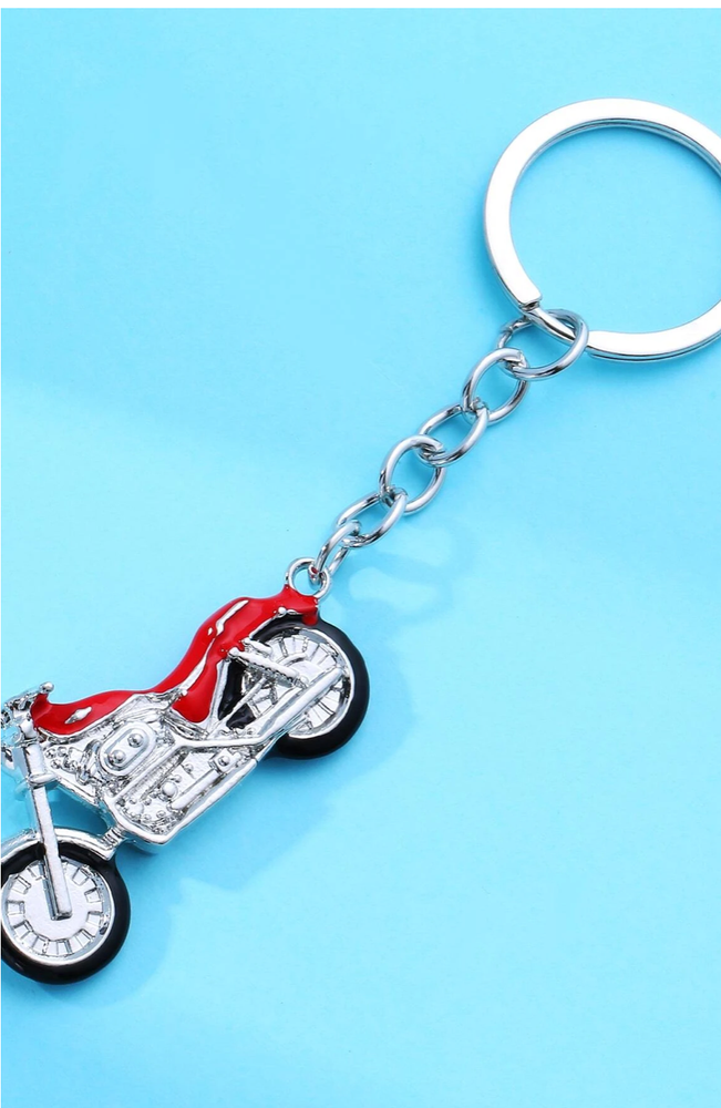 MEN MOTORCYCLE CHARM KEYCHAIN