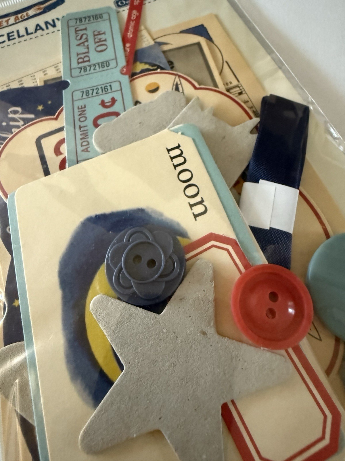 RARE October Afternoon 2011 ROCKET AGE Miscellany & Buttons Packs Lot