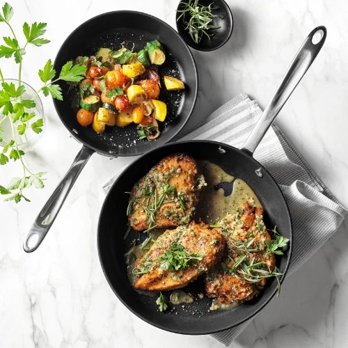 All-Clad HA1 Expert Hard Anodized Nonstick Fry Pan, Set of 2 .8" & 10