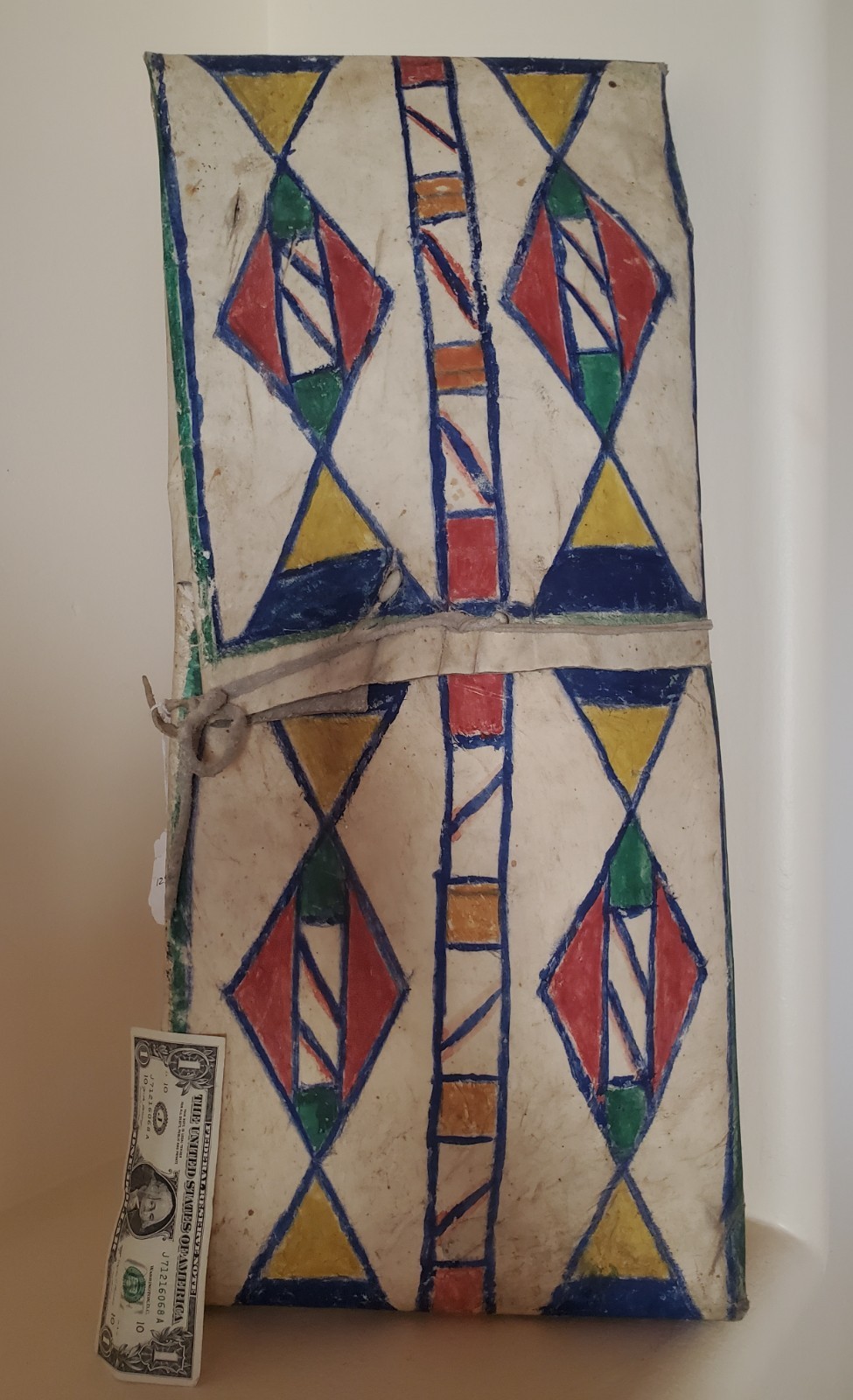 Antique OLD Native American Indian parfleche envelope Nez Perce 19th c.